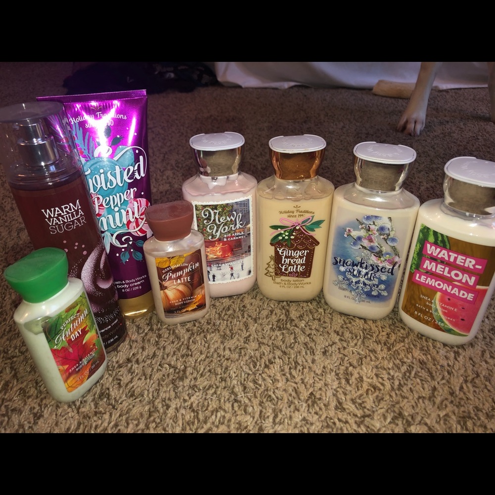 Bath and Body Works lotions